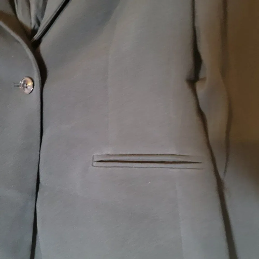 Lark + Ro Mens Navy Blue Long Sleeve Ventless One Button Boyfriend Blazer Size 2